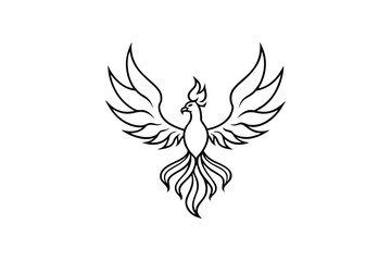 Phoenix's Journey of Rebirth: Bold Vector Illustration Symbolizing Strength, Hope, and Transformation in Adversity