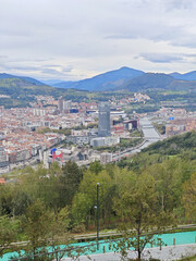 The view of Bilbao from Artxanda mirador, Basque Country, Spain