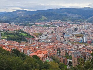 The view of Bilbao from Artxanda mirador, Basque Country, Spain