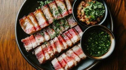Succulent Grilled Meats with Fresh Herbs and Sides