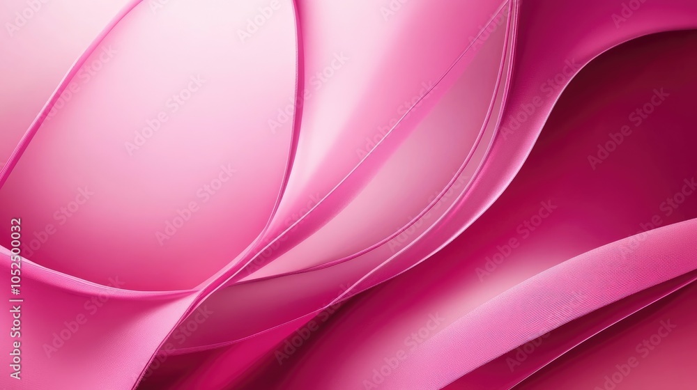 Poster elegant flowing pink abstract design with soft curves and smooth textures