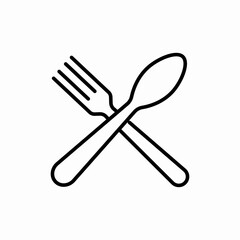 fork spoon icon sign vector