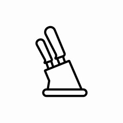 kitchen kneef icon sign vector