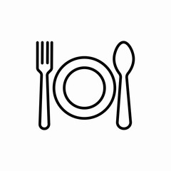 plate knife and fork icon sign vector