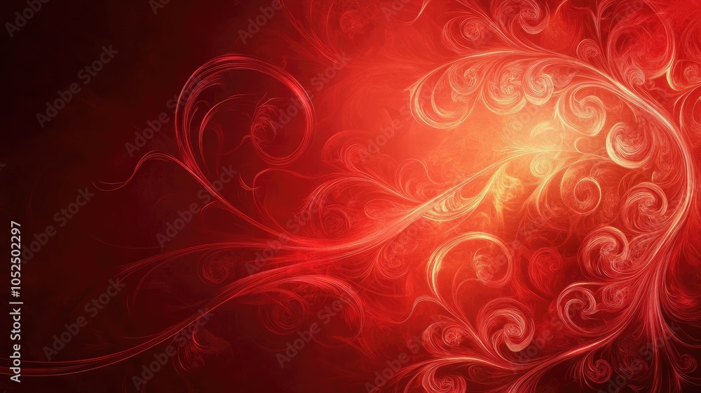 Poster a vibrant display of swirling red patterns an artistic interpretation of motion and energy