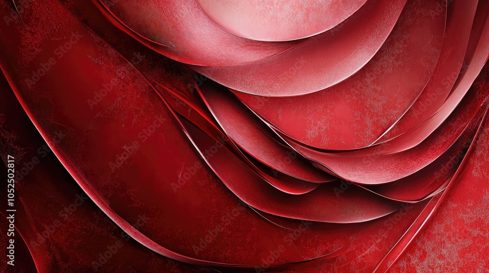 Poster dynamic red layers a visual exploration of texture and depth in abstract art