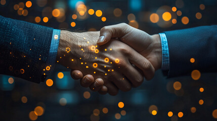 B2B scene with two businesses connecting over a conference call for a supply deal.
