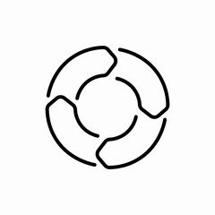 lifebuoy security icon sign vector