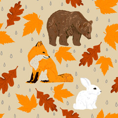 seamless pattern with animals