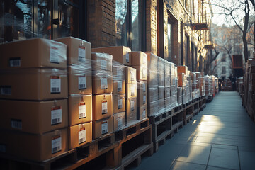D2C design showing a brand's product being shipped directly from the warehouse to the consumer’s home.