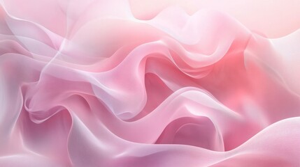 Obraz premium Delicate flowing textures of soft pink fabric for elegant design inspiration