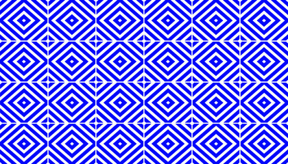 Blue diamond grid tile stripes seamless pattern for decoration 