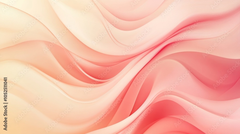 Poster soft waves of color an abstract journey through gentle hues and fluid forms