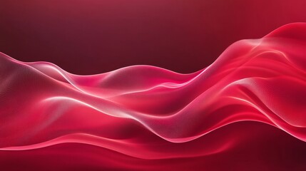 Obraz premium Flowing waves of red light an abstract exploration of color motion and emotion in digital art
