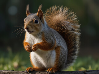 Obraz premium Squirrel full body isolate on transparency background PNG