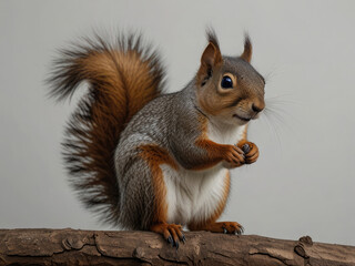 Obraz premium Squirrel full body isolate on transparency background PNG