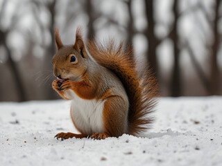 Squirrel full body isolate on transparency background PNG