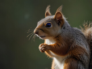 Obraz premium Squirrel full body isolate on transparency background PNG