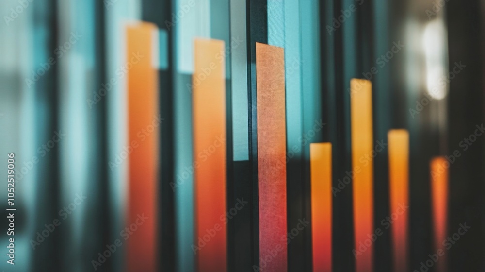 Leinwandbilder colorful bar graph representation for data visualization