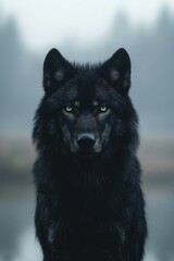 Dark Portrait of an Enigmatic Wolf