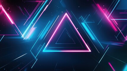 Abstract Neon Geometric Shapes