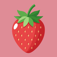 strawberry on white background