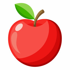 red apple isolated on white