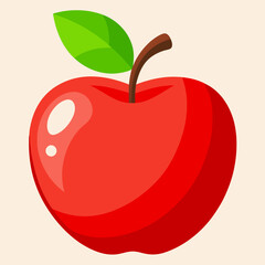 red apple isolated on white