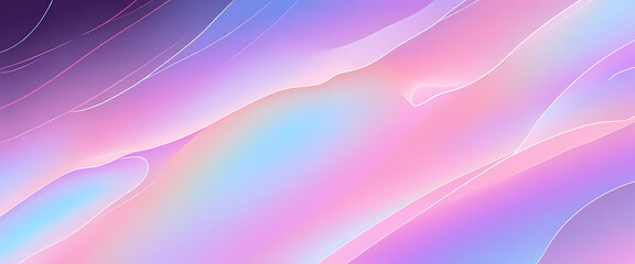 Obraz premium Iridescent Neon Pastel Background with Holographic Vaporwave Gradient
