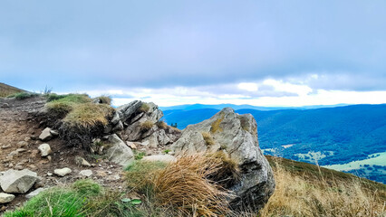 Landscape of Bieszczady Mountains.