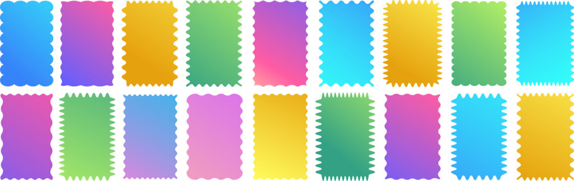 Cloudy wave curve edge borders color