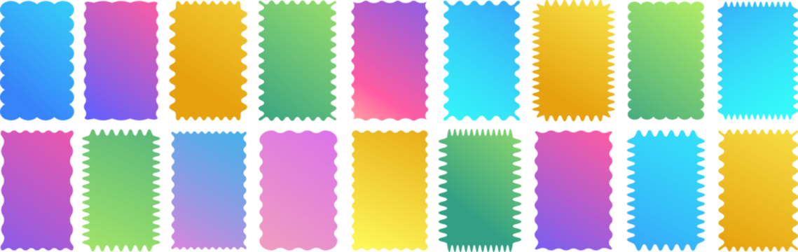 Cloudy wave curve edge borders color