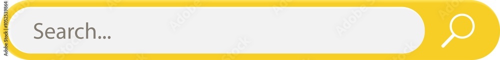 Canvas Prints 3d search bar internet browser yellow background
