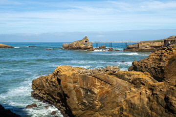 Crashing waves, Biarritz, France