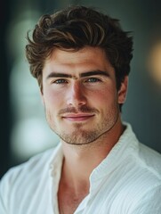 Fototapeta premium Handsome Man, Bearded, Caucasian