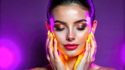 Fototapeta premium Refined Radiance Luxury Skincare Portrait