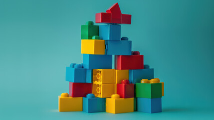 colorful clamp modules, plastic bricks