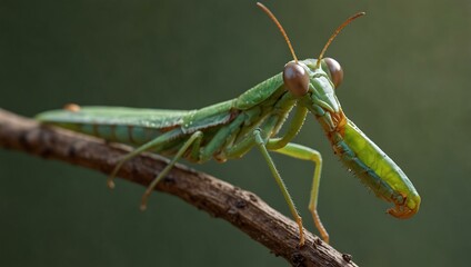 Beautiful pose of a mantis insect.