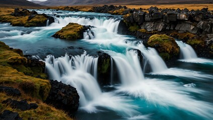 Fototapeta premium Bruarfoss waterfall, Iceland.