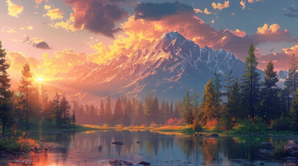 Beautiful nature open field.