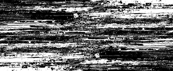 Monochrome texture composed of irregular graphic elements. Distressed uneven grunge background. Abstract vector illustration. Overlay for interesting effect and depth. Isolated on white background.