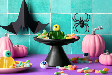 Cute kids Halloween party treats concept