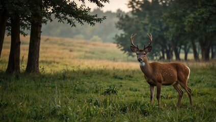 Obraz premium Deer in a field.