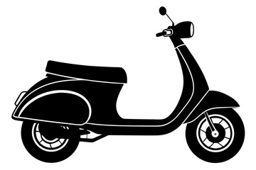 scooter silhouette, scooter bike vector illustration, scooter icon symbol	