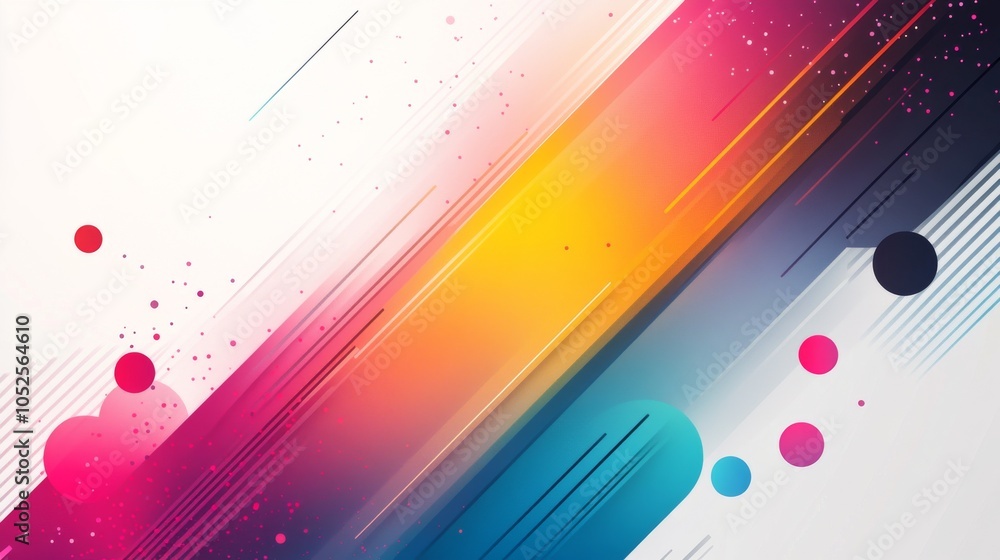 Poster abstract vector art with overlapping shapes, white background
