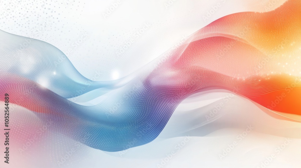 Poster abstract vector art with overlapping shapes, white background