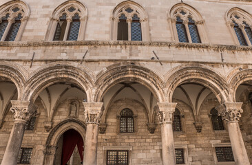 Medieval arches on Dubrovnik Rector&rsquo;s Palace