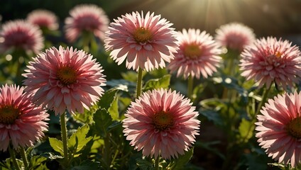 Flowers basking in sunshine.