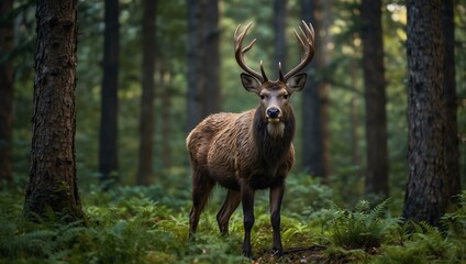 Obraz premium Forest wildlife thriving in its natural habitat.
