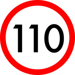 Speed limit 5 round road traffic icon